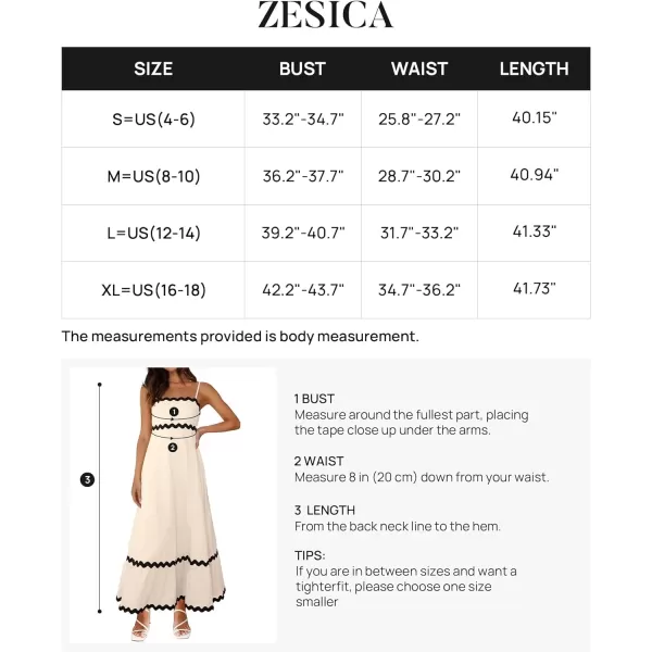 imageZESICA Womens 2024 Summer Spaghetti Straps Sleeveless Backless Sundress Flowy Smocked Lace Swing A Line Midi DressApricot