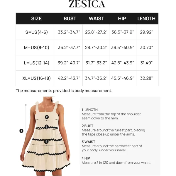imageZESICA Womens 2024 Summer Swing Mini Dress Casual Spaghetti Straps Sleeveless Smocked Backless Flowy A Line SundressApricot