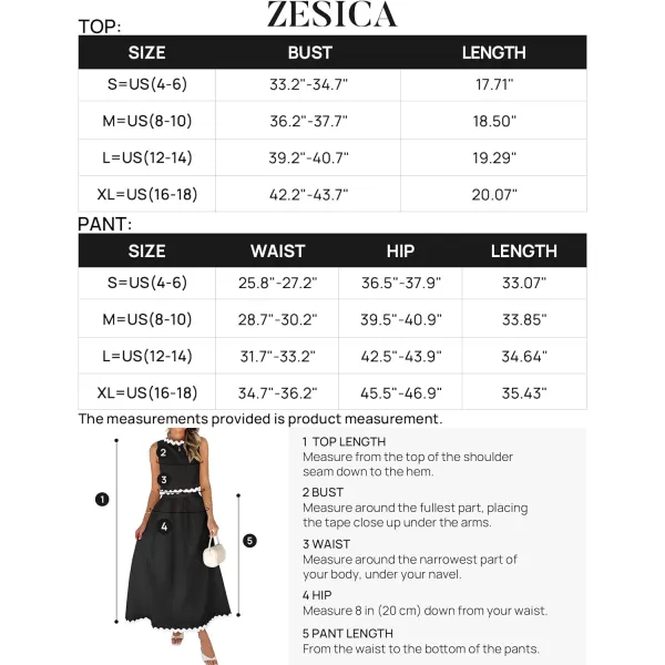 imageZESICA Womens 2024 Summer Two Piece Sets Casual Sleeveless Tank Top and A Line Flowy Maxi Skirt Vacation OutfitsBlack