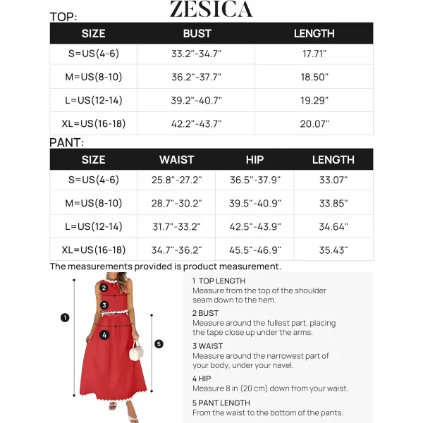 imageZESICA Womens 2024 Summer Two Piece Sets Casual Sleeveless Tank Top and A Line Flowy Maxi Skirt Vacation OutfitsRed