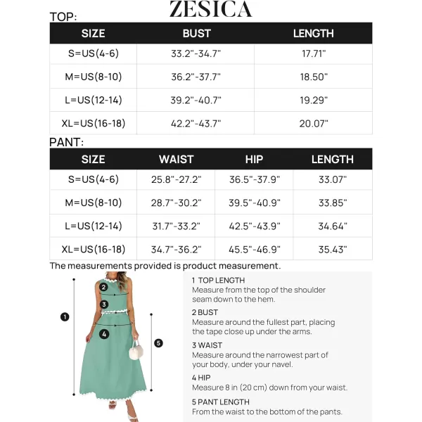 imageZESICA Womens 2024 Summer Two Piece Sets Casual Sleeveless Tank Top and A Line Flowy Maxi Skirt Vacation OutfitsSage
