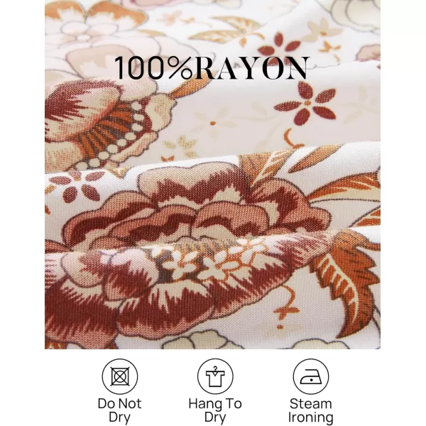imageZESICA Womens 2024 Summer Wrap V Neck Bohemian Floral Print Ruffle Swing A Line Beach Mini DressWhite