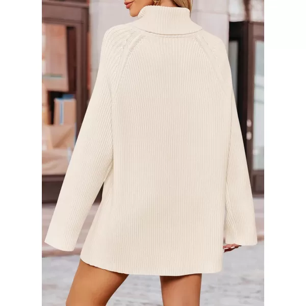 imageZESICA Womens 2024 Winter Sweaters Oversized Turtleneck Long Sleeve Chunky Knitted Tunic Pullover TopsApricot
