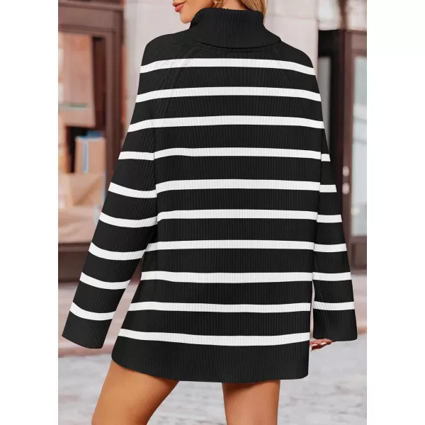 imageZESICA Womens 2024 Winter Sweaters Oversized Turtleneck Long Sleeve Chunky Knitted Tunic Pullover TopsDim