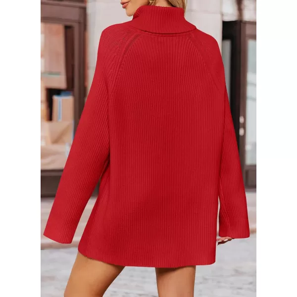 imageZESICA Womens 2024 Winter Sweaters Oversized Turtleneck Long Sleeve Chunky Knitted Tunic Pullover TopsFirered