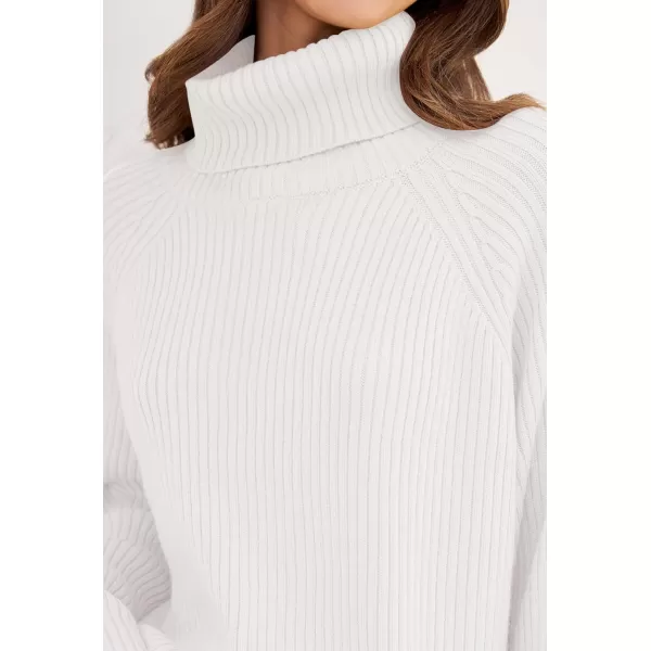 imageZESICA Womens 2024 Winter Sweaters Oversized Turtleneck Long Sleeve Chunky Knitted Tunic Pullover TopsWhite