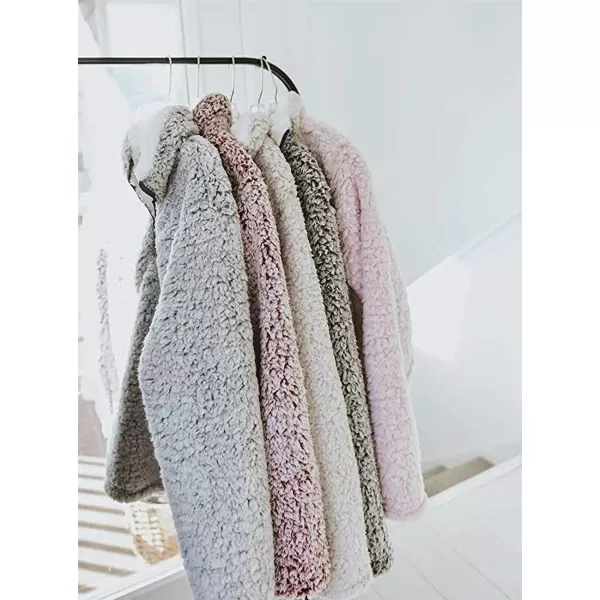 imageZESICA Womens Autumn Winter Long Sleeve Zipper Sherpa Fleece Sweatshirt Pullover Jacket CoatLight Coffee