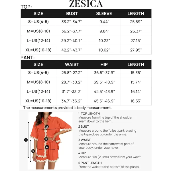 imageZESICA Womens Button Down Pajama Set Line Short Sleeve Shirt and Shorts Pj Lounge Sets Sleepwear with PocketsWatermelon Red