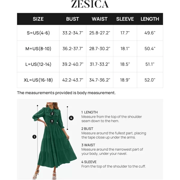 imageZESICA Womens Casual Half Sleeve Tie V Neck Elastic High Waist Solid Color Flowy Tiered A Line Beach Party Maxi DressDarkgreen