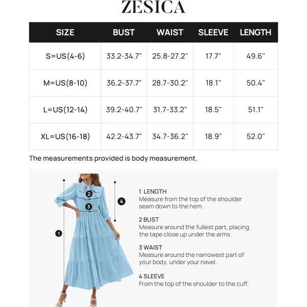 imageZESICA Womens Casual Half Sleeve Tie V Neck Elastic High Waist Solid Color Flowy Tiered A Line Beach Party Maxi DressLightblue