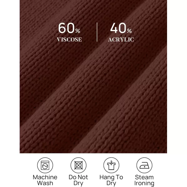 imageZESICA Womens Casual Long Sleeve Crew Neck Pullover 2023 Fall Ribbed Knit Loose Contrast Color Sweater TopsCoffee