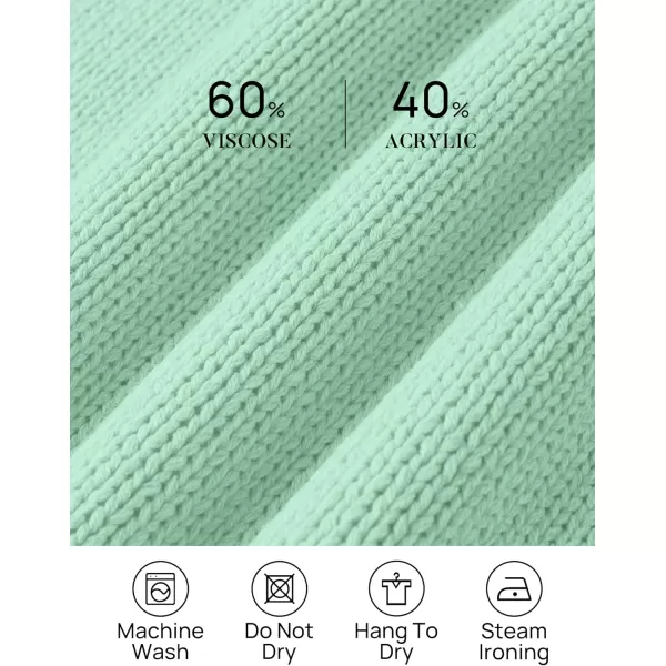 imageZESICA Womens Casual Long Sleeve Crew Neck Pullover 2023 Fall Ribbed Knit Loose Contrast Color Sweater TopsGreen