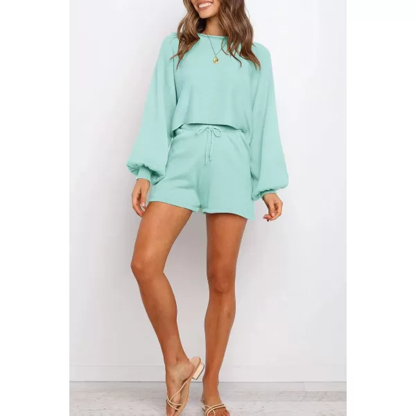 imageZESICA Womens Casual Long Sleeve Solid Color Knit Pullover Sweatsuit 2 Piece Short Sweater Outfits SetsZESICA Womens Casual Long Sleeve Solid Color Knit Pullover Sweatsuit 2 Piece Short Sweater Outfits Sets