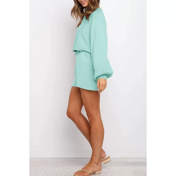 imageZESICA Womens Casual Long Sleeve Solid Color Knit Pullover Sweatsuit 2 Piece Short Sweater Outfits SetsZESICA Womens Casual Long Sleeve Solid Color Knit Pullover Sweatsuit 2 Piece Short Sweater Outfits Sets
