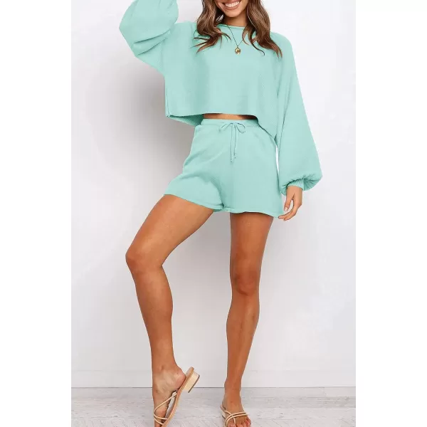 imageZESICA Womens Casual Long Sleeve Solid Color Knit Pullover Sweatsuit 2 Piece Short Sweater Outfits SetsZESICA Womens Casual Long Sleeve Solid Color Knit Pullover Sweatsuit 2 Piece Short Sweater Outfits Sets