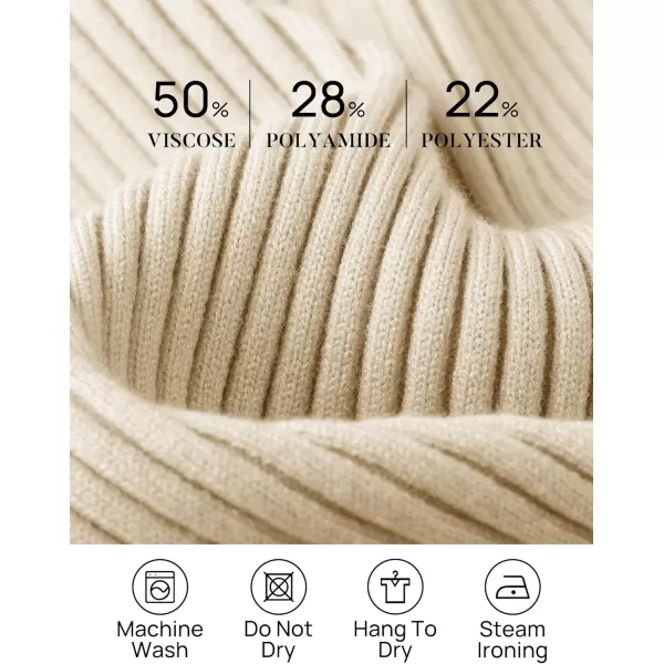 imageZESICA Womens Casual Long Sleeve Tops Square Neck Basic Shirts Fall Winter Slim Fitted Ribbed Knit SweatersBeige