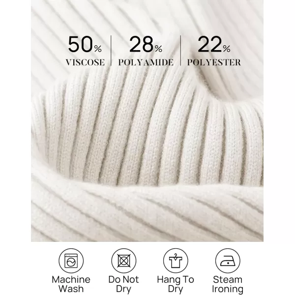 imageZESICA Womens Casual Long Sleeve Tops Square Neck Basic Shirts Fall Winter Slim Fitted Ribbed Knit SweatersCream