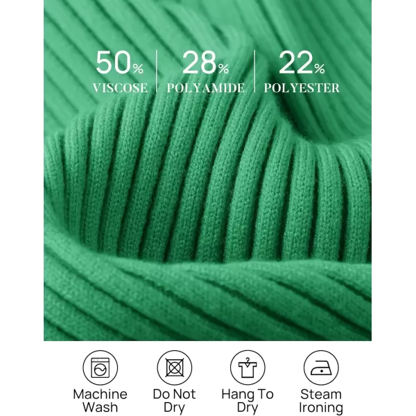 imageZESICA Womens Casual Long Sleeve Tops Square Neck Basic Shirts Fall Winter Slim Fitted Ribbed Knit SweatersGreen
