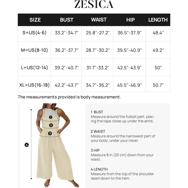 imageZESICA Womens Casual Overalls Jumpsuits Loose Corduroy Bib Adjustable Straps Wide Leg Long Pant Romper with PocketsApricot
