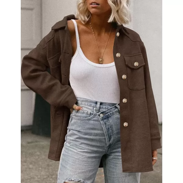 imageZESICA Womens Casual Trench Coat Long Sleeve Lapel Button Down Belted Jacket Outerwear Peacoat with PocketsCoffee