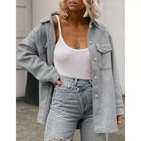 imageZESICA Womens Casual Trench Coat Long Sleeve Lapel Button Down Belted Jacket Outerwear Peacoat with PocketsGrey