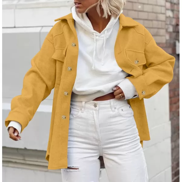 imageZESICA Womens Casual Trench Coat Long Sleeve Lapel Button Down Belted Jacket Outerwear Peacoat with PocketsLightyellow