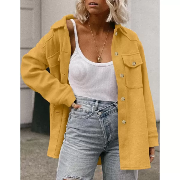 imageZESICA Womens Casual Trench Coat Long Sleeve Lapel Button Down Belted Jacket Outerwear Peacoat with PocketsLightyellow
