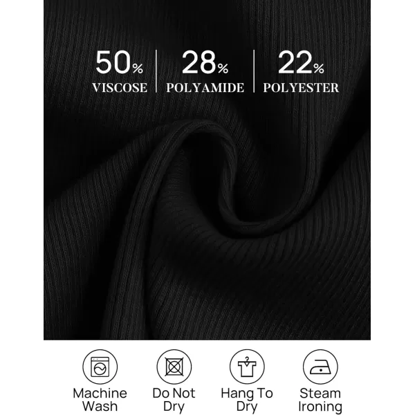 imageZESICA Womens Crop Tank Top 2024 Summer Sleeveless Crew Neck Seam Waffle Knit Slim Fitted Y2k TopsBlack