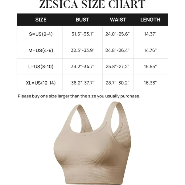 imageZESICA Womens Crop Tank Tops Ribbed Square Neck Basic Workout Yoga Tops Summer Sleeveless ShirtsAlmond