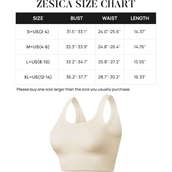 imageZESICA Womens Crop Tank Tops Ribbed Square Neck Basic Workout Yoga Tops Summer Sleeveless ShirtsBeige