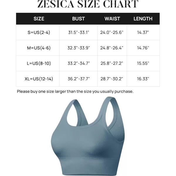 imageZESICA Womens Crop Tank Tops Ribbed Square Neck Basic Workout Yoga Tops Summer Sleeveless ShirtsDustyblue