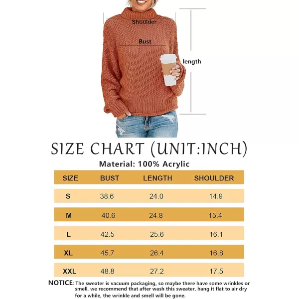 imageZESICA Womens Fall Long Sleeve Turtleneck Casual Loose Chunky Knitted Pullover Sweater Jumper TopsZESICA Womens Fall Long Sleeve Turtleneck Casual Loose Chunky Knitted Pullover Sweater Jumper Tops