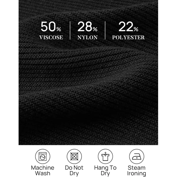 imageZESICA Womens Fall Mock Neck Cropped Sweater 2023 Long Sleeve Soft Ribbed Knit Pullover Jumper TopsBlack