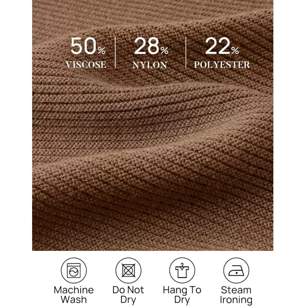 imageZESICA Womens Fall Mock Neck Cropped Sweater 2023 Long Sleeve Soft Ribbed Knit Pullover Jumper TopsKhaki