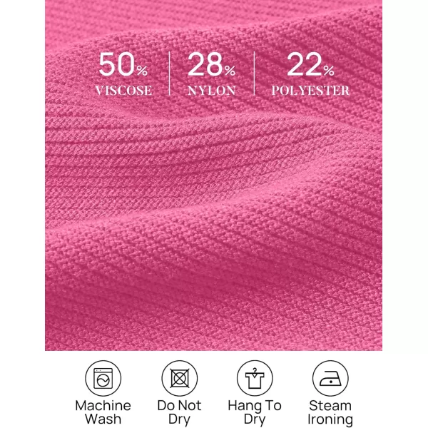 imageZESICA Womens Fall Mock Neck Cropped Sweater 2023 Long Sleeve Soft Ribbed Knit Pullover Jumper TopsRose