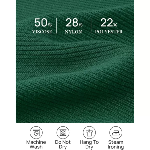 imageZESICA Womens Fall Mock Neck Cropped Sweater 2024 Long Sleeve Soft Ribbed Knit Pullover Jumper TopsDarkgreen