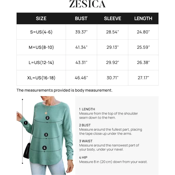 imageZESICA Womens Fall Oversized Crew Neck Sweater 2023 Long Sleeve Solid Color Casual Knitted Pullover Tunic TopsSage