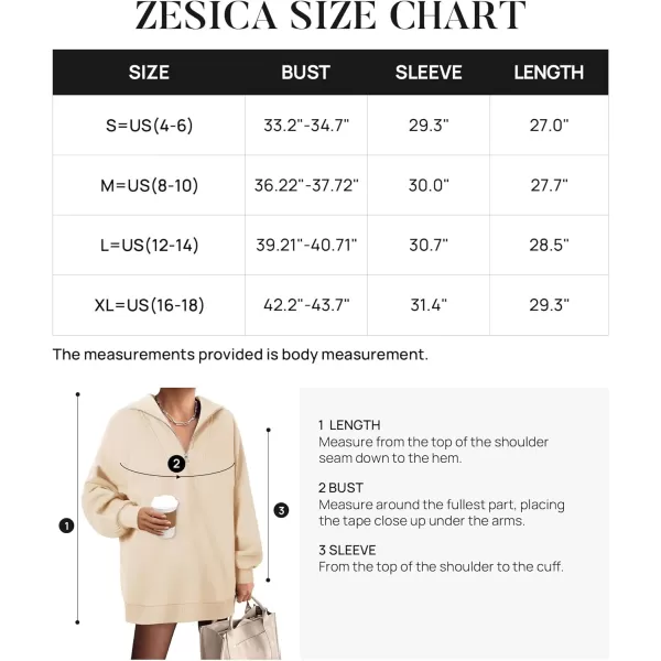 imageZESICA Womens Half Zip Oversized Sweatshirts 2023 Long Sleeve Quarter Zipper Fleece Y2K Pullover Hoodies TopsApricot