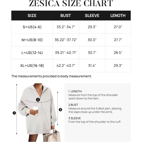 imageZESICA Womens Half Zip Oversized Sweatshirts 2023 Long Sleeve Quarter Zipper Fleece Y2K Pullover Hoodies TopsGrey