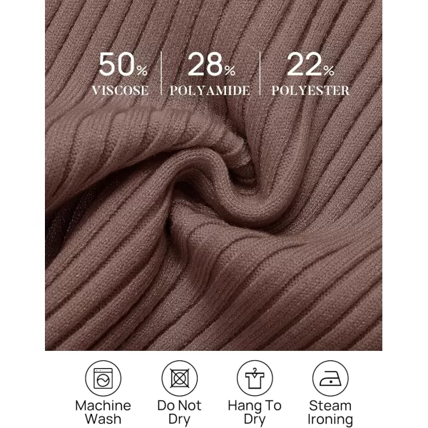 imageZESICA Womens Long Sleeve Crewneck Shirts 2023 Fall Clothes Ribbed Knit Sweater Slim Fitted Casual Basic Tee TopsMocha