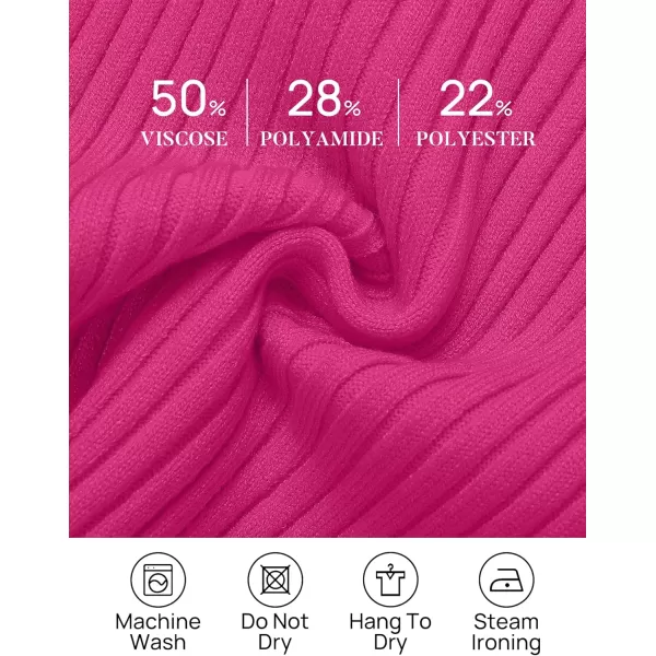 imageZESICA Womens Long Sleeve Crewneck Shirts 2023 Fall Clothes Ribbed Knit Sweater Slim Fitted Casual Basic Tee TopsRose