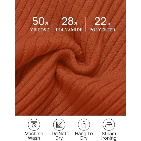 imageZESICA Womens Long Sleeve Crewneck Tops 2024 Spring Fall Clothes Ribbed Knit Sweater Slim Fitted Casual Basic Tee ShirtsCaramel
