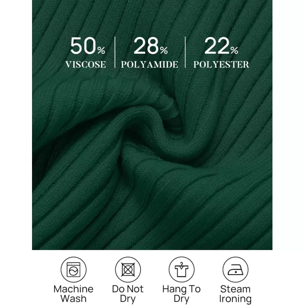 imageZESICA Womens Long Sleeve Crewneck Tops 2024 Spring Fall Clothes Ribbed Knit Sweater Slim Fitted Casual Basic Tee ShirtsDarkgreen