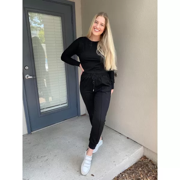 imageZESICA Womens Long Sleeve Crop Top and Pants Pajama Sets 2 Piece Jogger Long Sleepwear Loungewear Pjs SetsZESICA Womens Long Sleeve Crop Top and Pants Pajama Sets 2 Piece Jogger Long Sleepwear Loungewear Pjs Sets