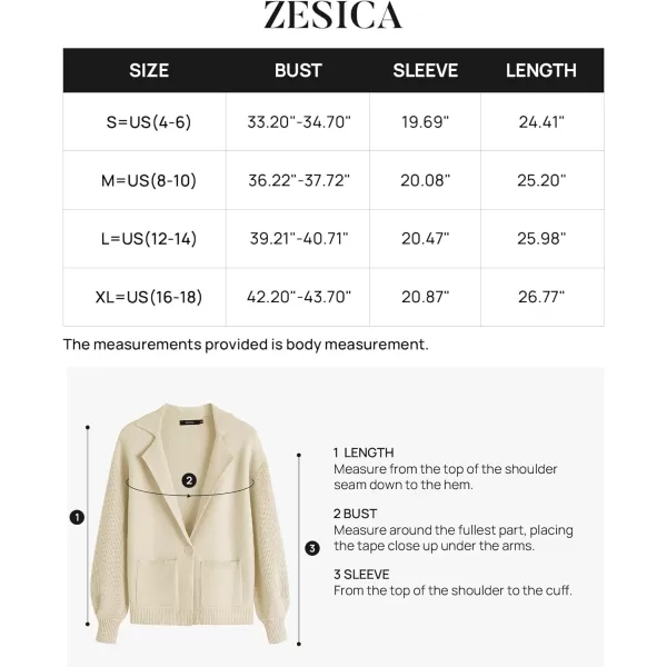 imageZESICA Womens Long Sleeve Open Front Lapel Oversized Knit Cardigan Sweater Coat Outerwear with PocketsApricot