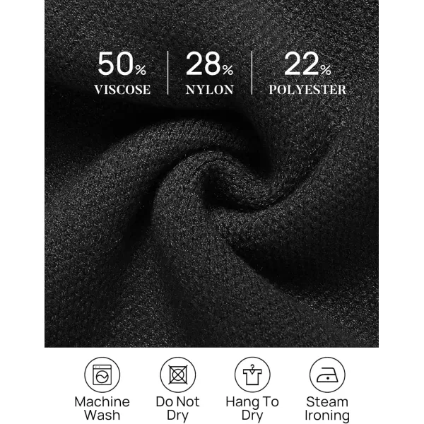 imageZESICA Womens Long Sleeve Open Front Lapel Oversized Knit Cardigan Sweater Coat Outerwear with PocketsBlack