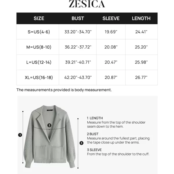 imageZESICA Womens Long Sleeve Open Front Lapel Oversized Knit Cardigan Sweater Coat Outerwear with PocketsGrey