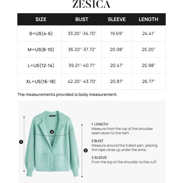 imageZESICA Womens Long Sleeve Open Front Lapel Oversized Knit Cardigan Sweater Coat Outerwear with PocketsLightgreen