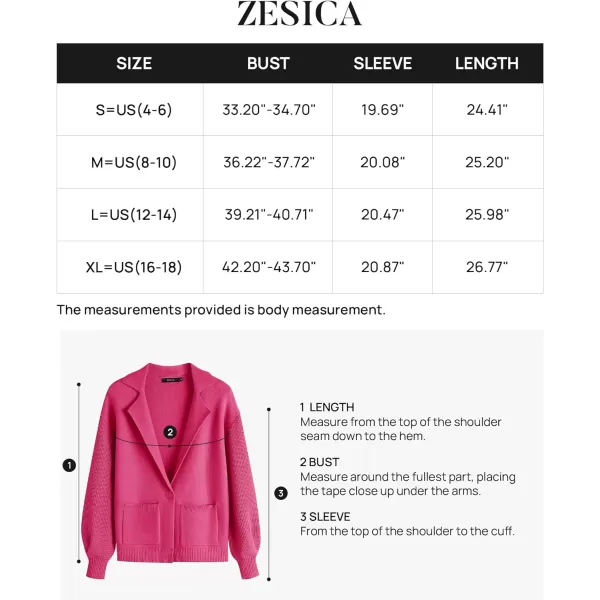 imageZESICA Womens Long Sleeve Open Front Lapel Oversized Knit Cardigan Sweater Coat Outerwear with PocketsRose