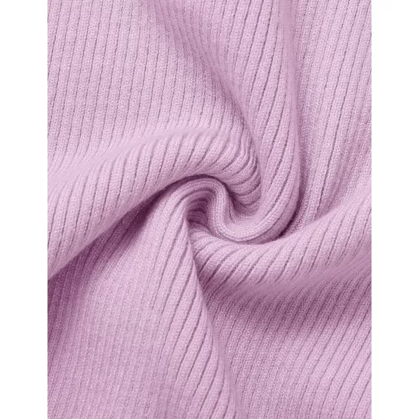 imageZESICA Womens Mock Neck Sweater Dresses Long Sleeve Side Slit Slim Fit Fall Elegant Ribbed Knit Midi DressPurple